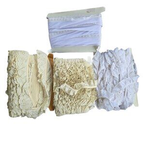 Vintage Lace Trim Bulk Lot Sewing Craft Roll Doll Clothes Lingerie Junk Journal